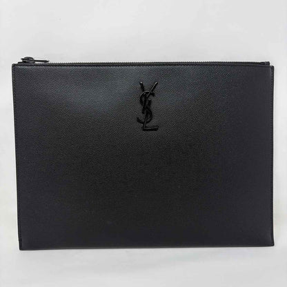 Pre-Owned Saint Laurent Black Leather Designer Handbag