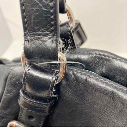 Pre-Owned Prada Black Leather Designer Handbag