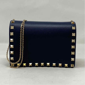 Pre-Owned Valentino Navy Leather Designer Handbag