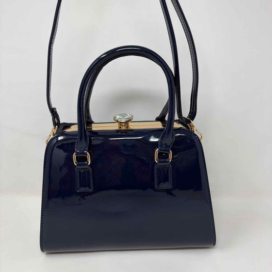 Navy Patent Handbag