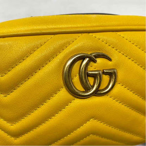 Pre-Owned Gucci Yellow Leather Designer Handbag