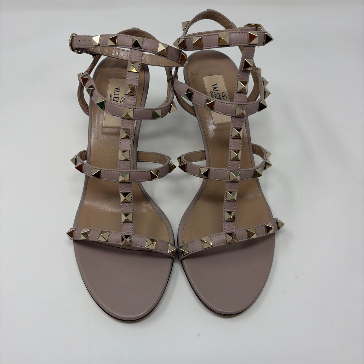 Pre-Owned Valentino Mauve Leather Shoe Size 7.5 Designer Shoes