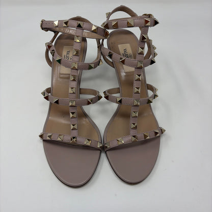Pre-Owned Valentino Mauve Leather Shoe Size 7.5 Designer Shoes