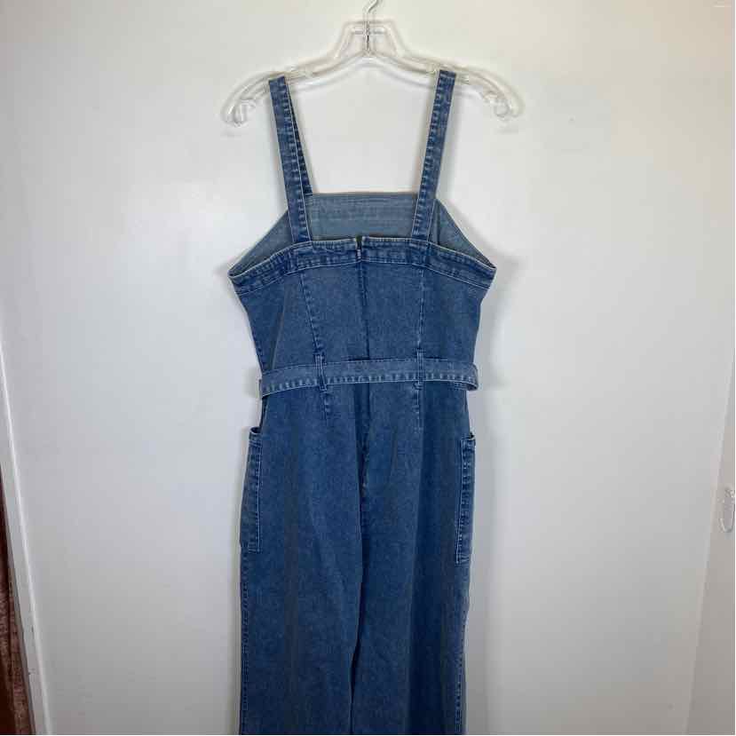 Pre-Owned Size 14/L Ashley Stewart Denim Romper