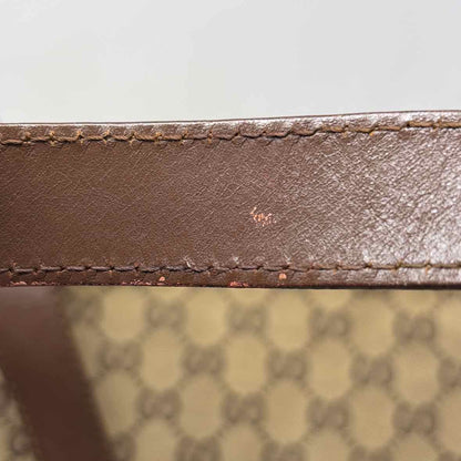 Pre-Owned Gucci Brown Fabric Designer Handbag