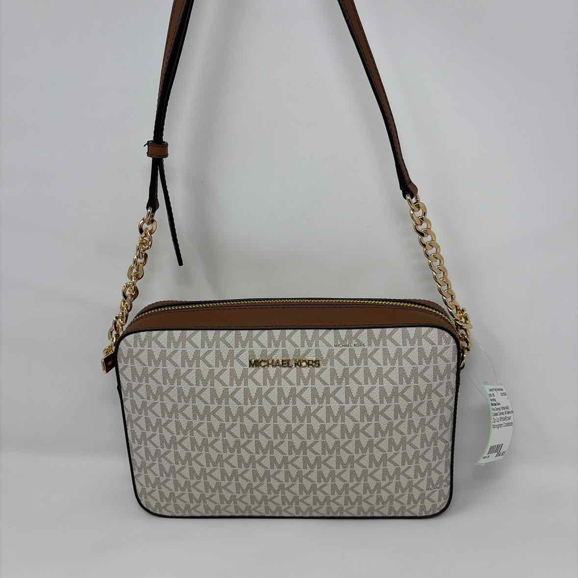 Pre-Owned Michael Kors White Multi Coated Canvas Handbag
