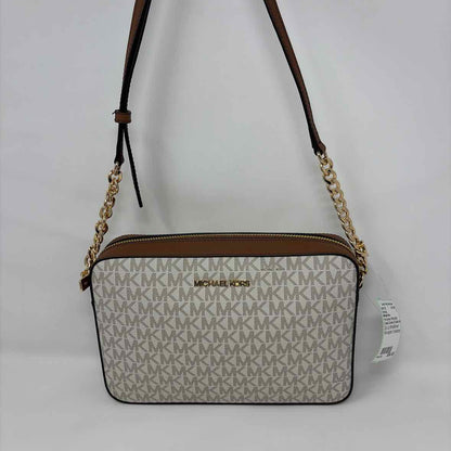 Pre-Owned Michael Kors White Multi Coated Canvas Handbag