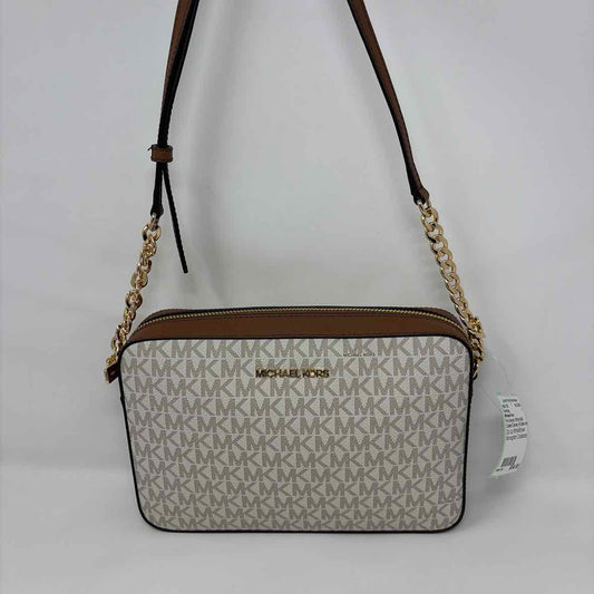 Pre-Owned Michael Kors White Multi Coated Canvas Handbag