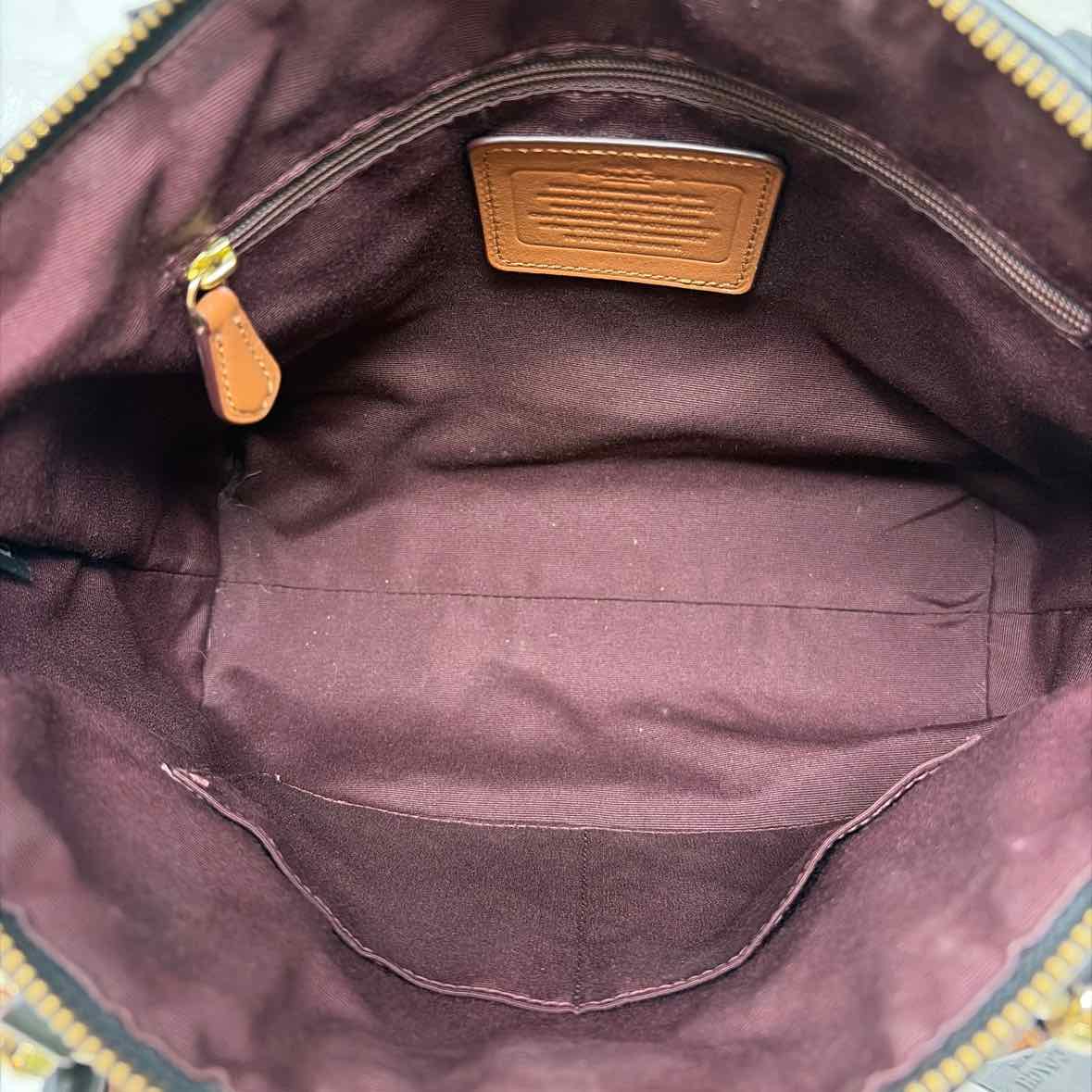 Pre-Owned Coach Black/Brown Fabric Handbag