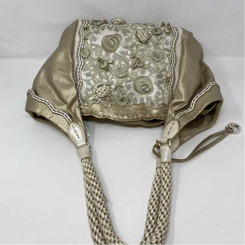 Pre-Owned Brighton Gold Leather Handbag