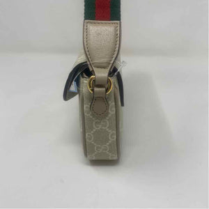 Pre-Owned Gucci Cream Canvas Designer Handbag
