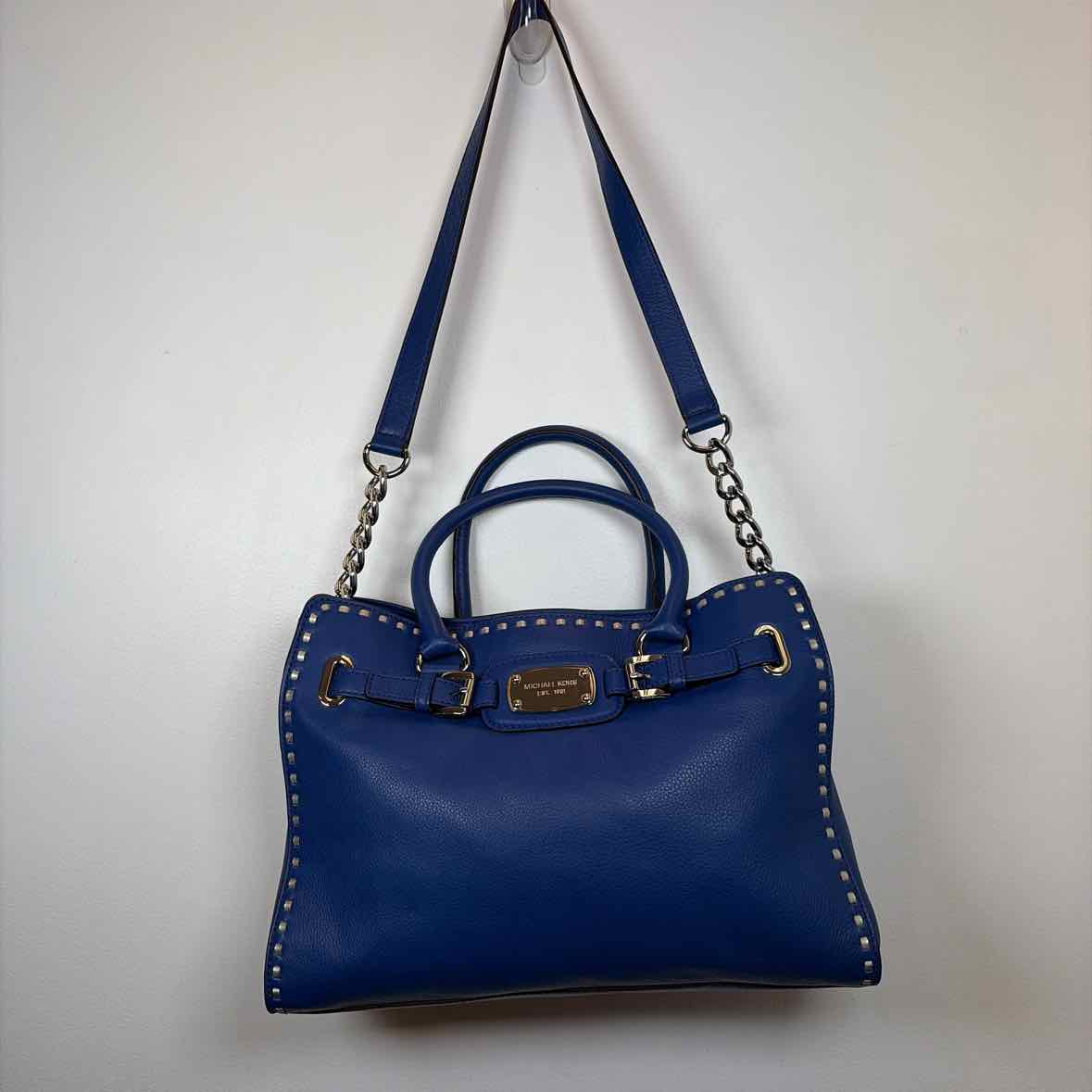 Pre-Owned Michael Kors Blue Leather Handbag