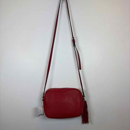 Pre-Owned Gucci Red Leather Designer Handbag