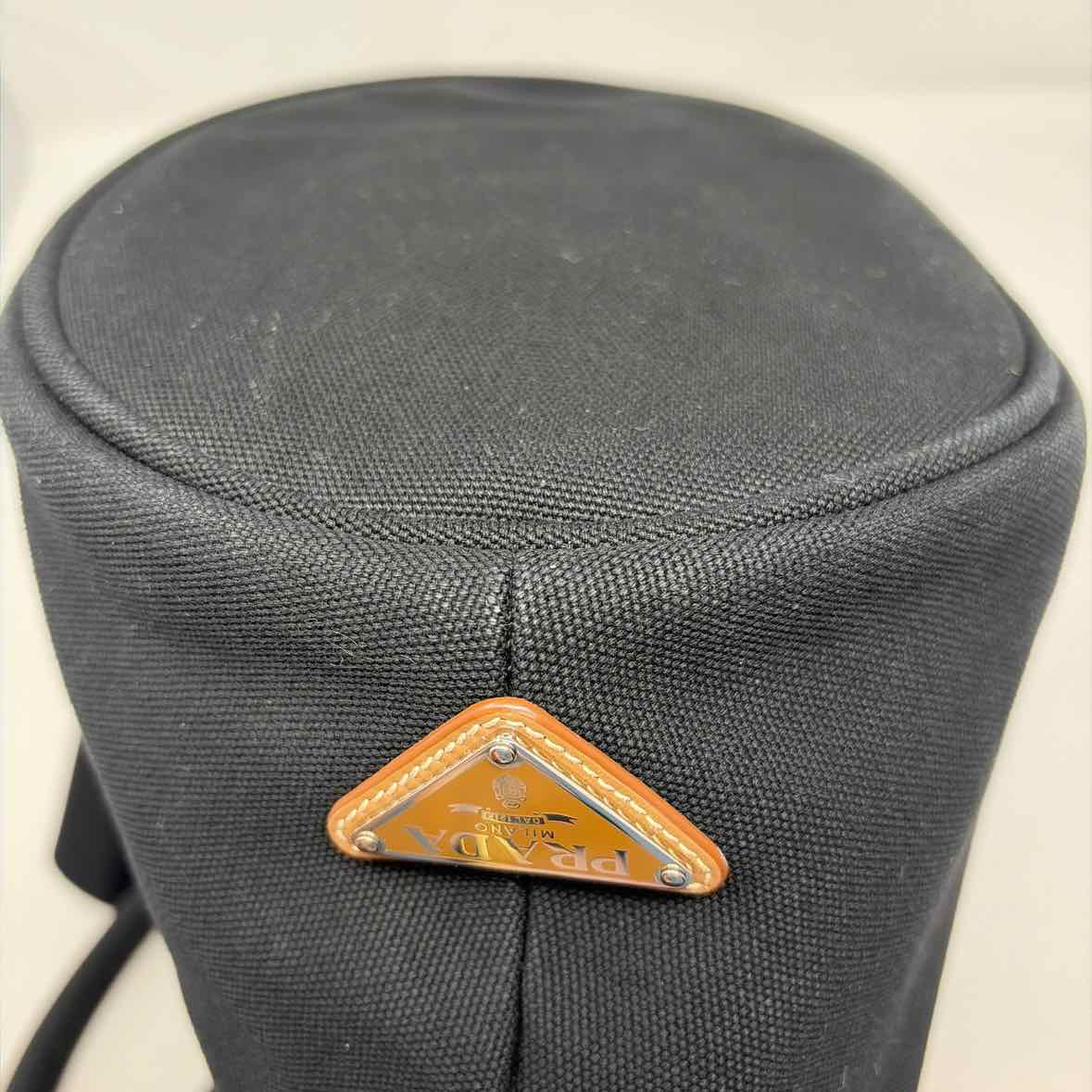 Pre-Owned Prada Black Canvas Designer Handbag