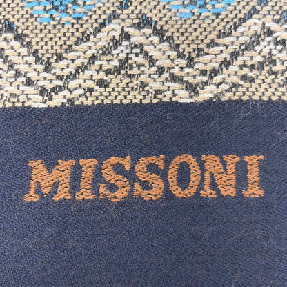 Pre-Owned Missoni Blue Multi Knit Designer Scarf