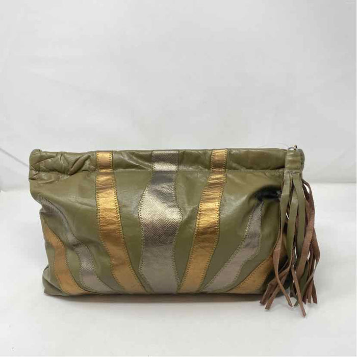 Pre-Owned Vintage Olive Leather Handbag