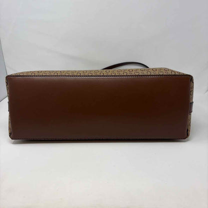 Pre-Owned Guess Brown Canvas Handbag