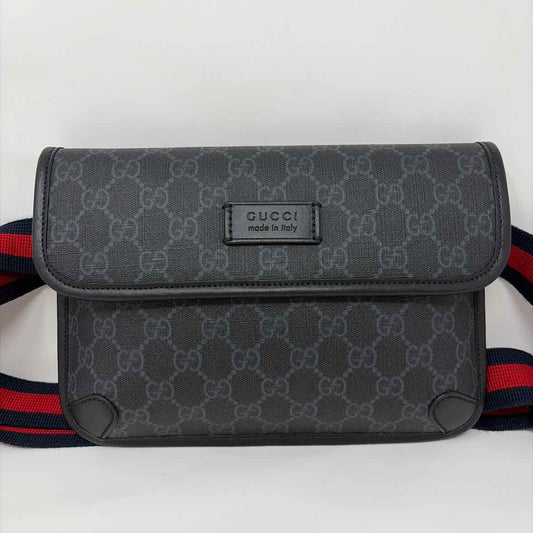 Pre-Owned Gucci Black Canvas Designer Handbag