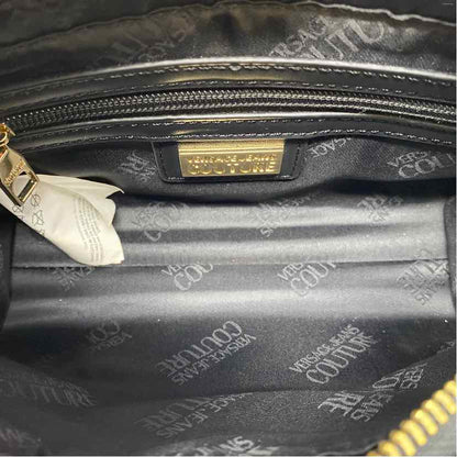 Pre-Owned Versace Jeans Coutre Black & Gold Leather Handbag