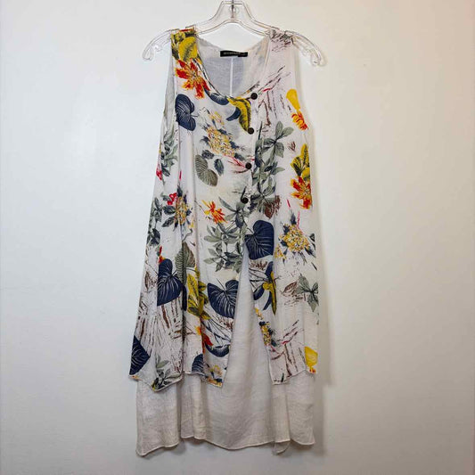 Pre-Owned Size S Whisper White Multi Casual Dress