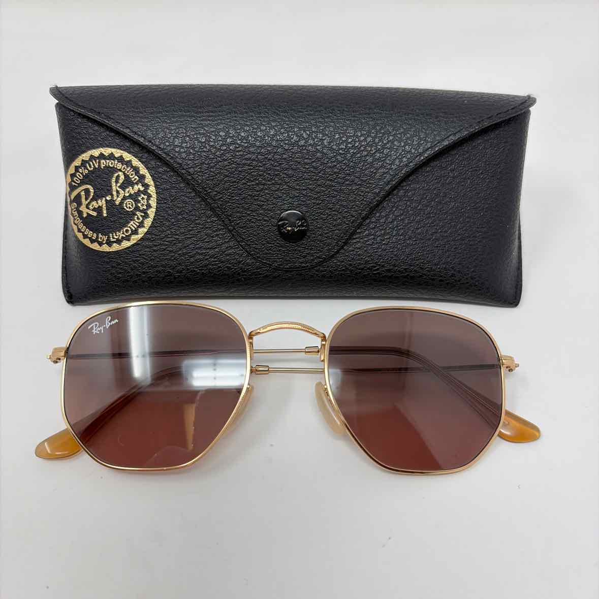Pre-Owned Rayban Rose Gold Metal Sunglasses