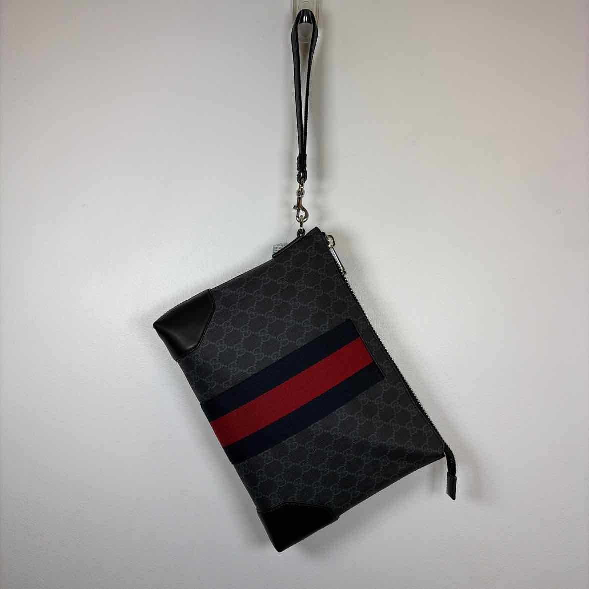 Pre-Owned Gucci Black Canvas Designer Handbag