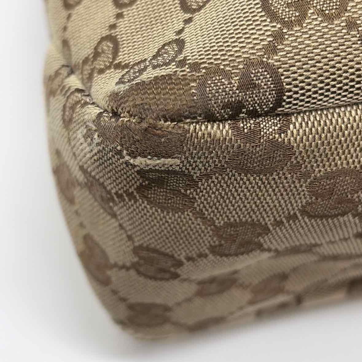 Pre-Owned Gucci Tan Fabric Designer Handbag