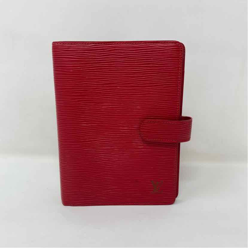 Pre-Owned Louis Vuitton Red Leather Designer Wallet