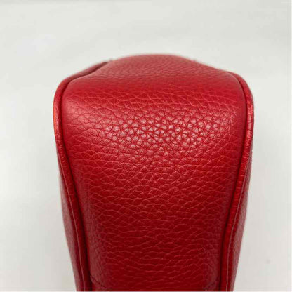 Pre-Owned Gucci Red Leather Designer Handbag