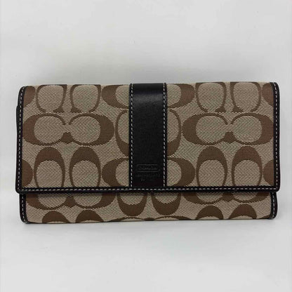 Pre-Owned Coach Monogram Canvas Wallet
