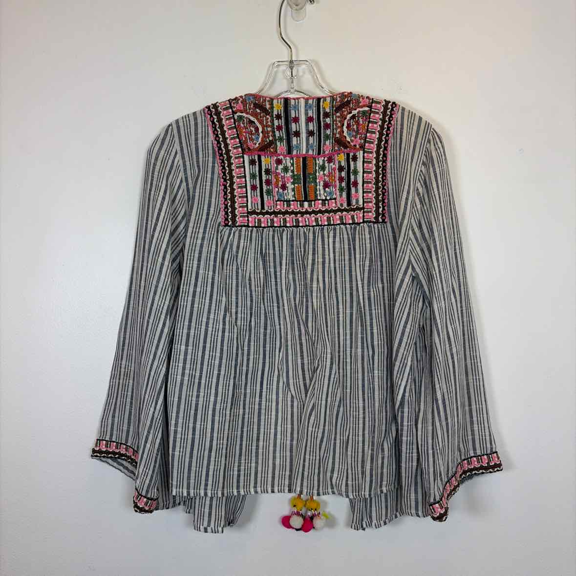 Pre-Owned Size M Velvet blue stripe Top