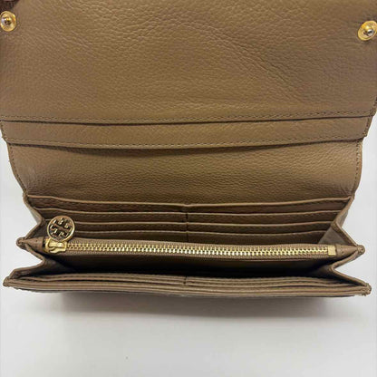 Pre-Owned Tory Burch Taupe Leather Wallet
