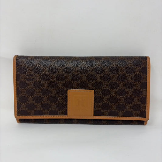 Pre-Owned Celine Brown Leather Designer Wallet