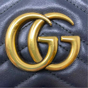 Pre-Owned Gucci Black Leather Designer Handbag