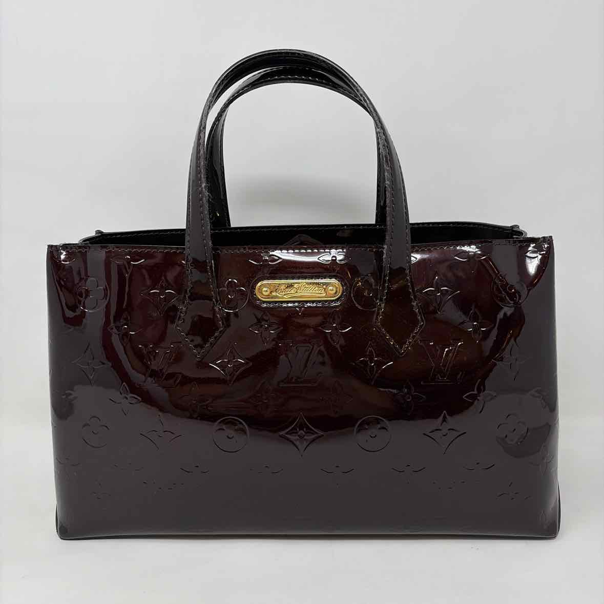 Pre-Owned Louis Vuitton Burgundy Patent Designer Handbag