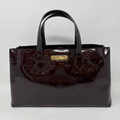Pre-Owned Louis Vuitton Burgundy Patent Designer Handbag