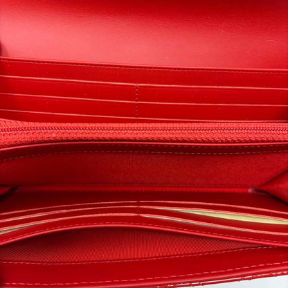 Pre-Owned Chanel Red Patent Designer Wallet