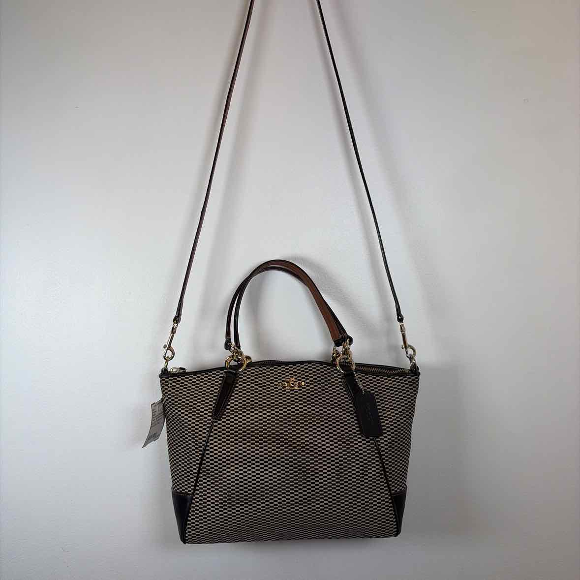 Pre-Owned Coach Black/Brown Fabric Handbag