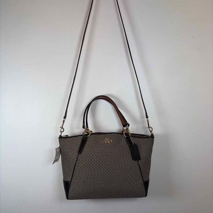 Pre-Owned Coach Black/Brown Fabric Handbag