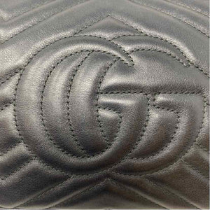 Pre-Owned Gucci Black Leather Designer Handbag