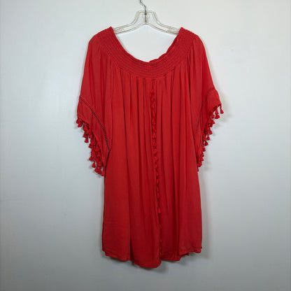 Pre-Owned Size L Design Lab Coral Casual Dress
