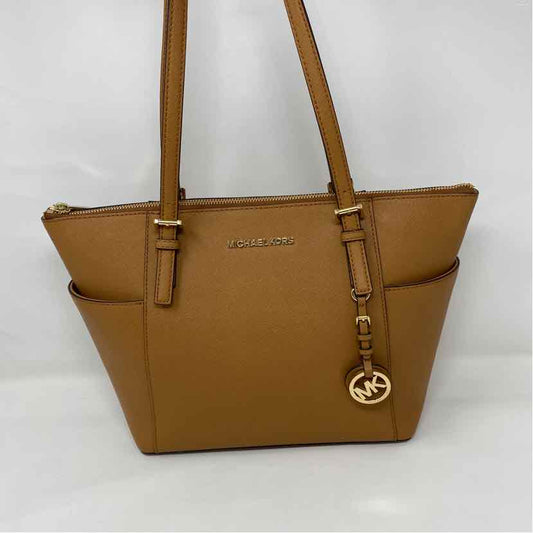 Pre-Owned Michael Kors Cognac Coated Canvas Handbag
