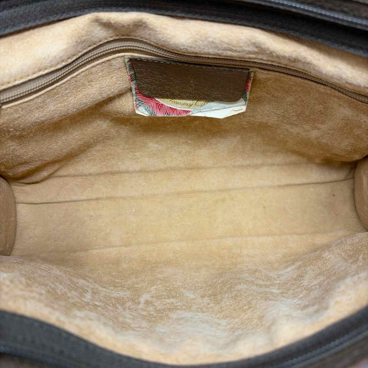Pre-Owned Gucci Brown Leather Designer Handbag