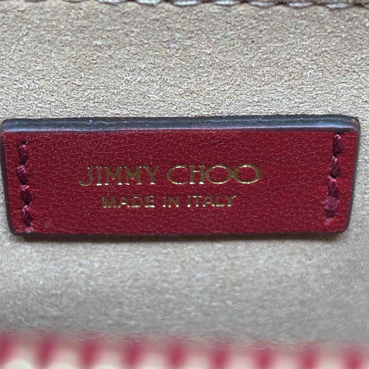 Pre-Owned Jimmy Choo Red Leather Designer Handbag