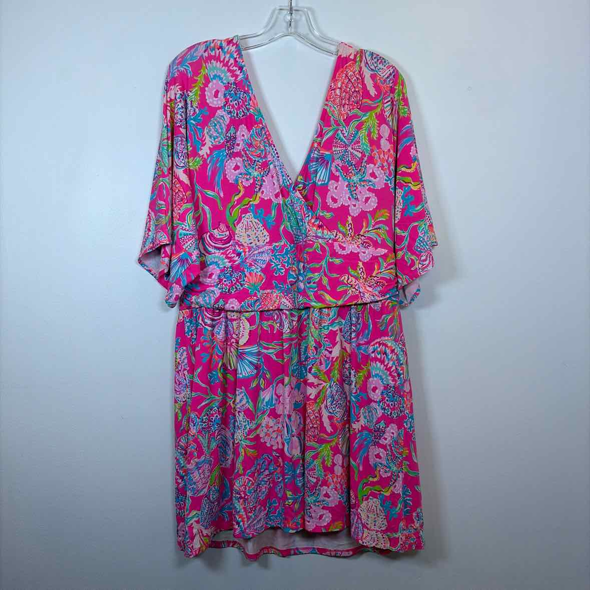 Pre-Owned Size XL Lilly Pulitzer Pink Multi Casual Dress