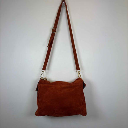 Pre-Owned Made in Italy Burnt Orange Leather Handbag