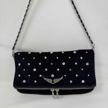 Pre-Owned Zadig&Voltaire Navy Velvet Handbag