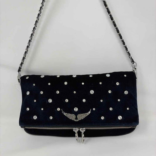 Pre-Owned Zadig&Voltaire Navy Velvet Handbag