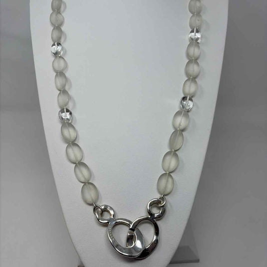 Pre-Owned Simon Sebbag Designs Clear Glass Necklace