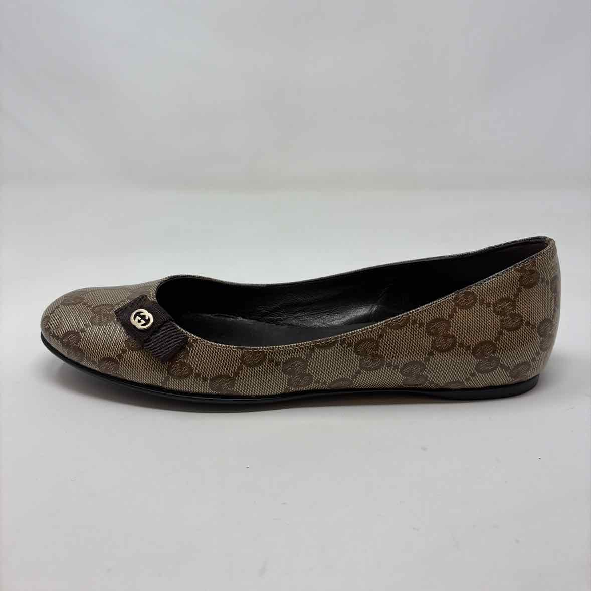 Pre-Owned Gucci Monogram Canvas Shoe Size 5 Designer Shoes